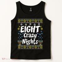 Funny Hanukkah Eight Crazy Nights Jewish Tank Top thumb 2