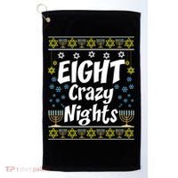 Funny Hanukkah Eight Crazy Nights Jewish Golf Towel thumb 0