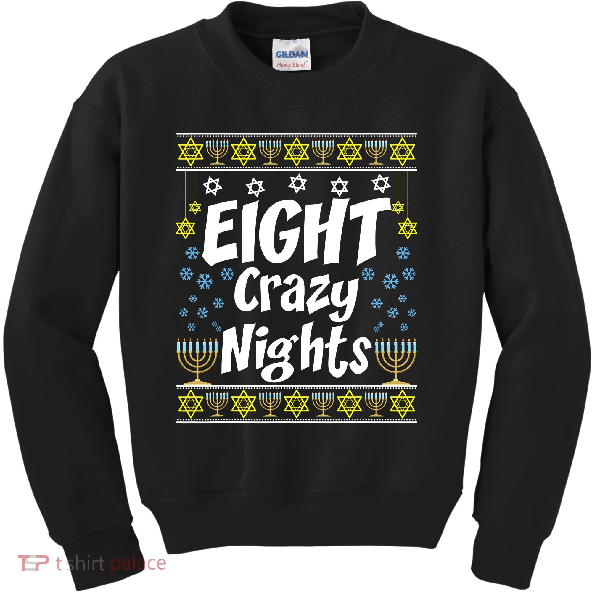Funny Hanukkah Eight Crazy Nights Jewish Kids Sweatshirt