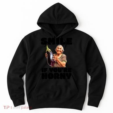 Funny Horny Eggplant Old Lady Inappropriate Embarrassing Hoodie