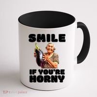 Funny Horny Eggplant Old Lady Inappropriate Embarrassing Coffee Mug thumb 1
