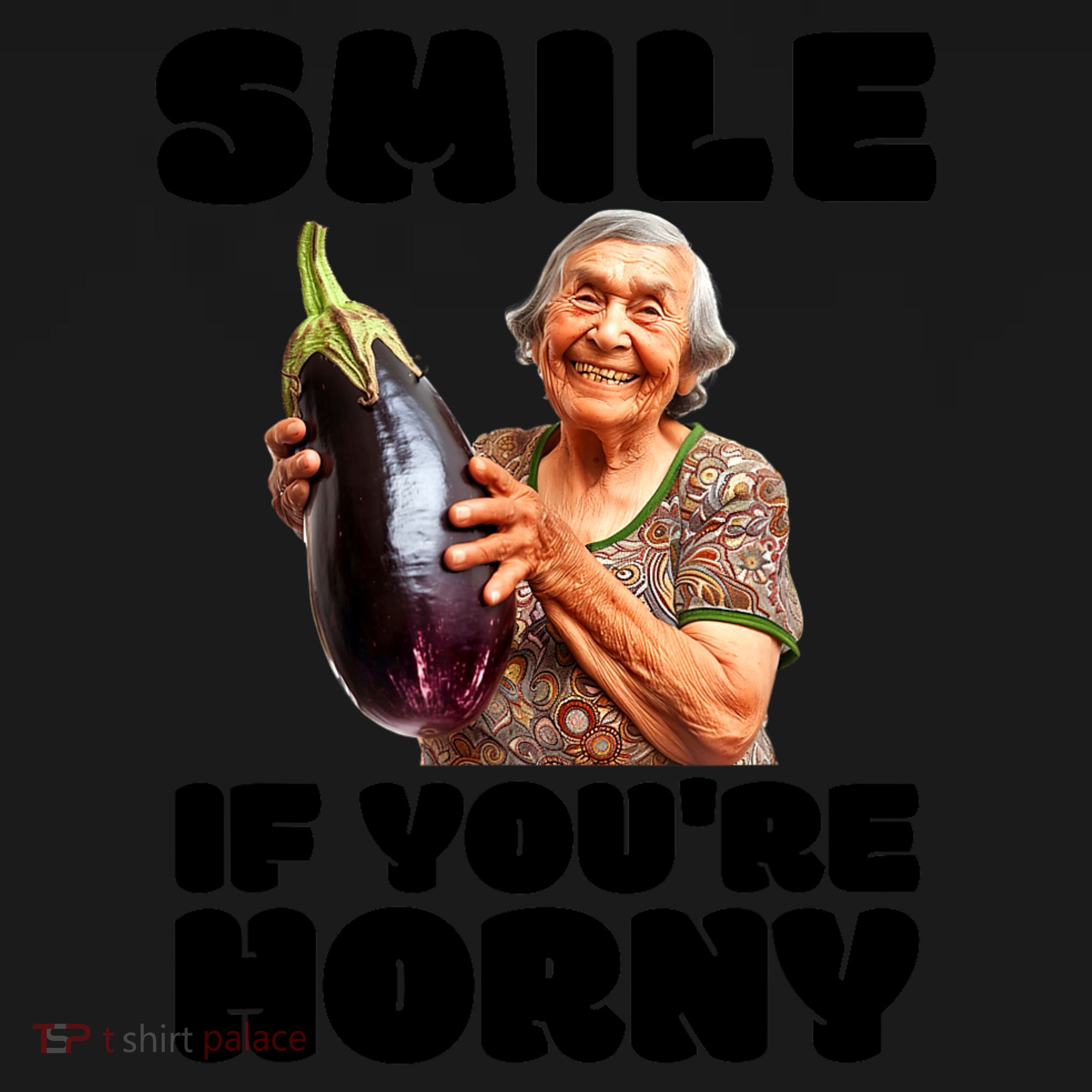 Funny Horny Eggplant Old Lady Inappropriate Embarrassing Ornament
