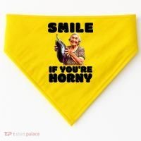 Funny Horny Eggplant Old Lady Inappropriate Embarrassing USA-Made Doggie Bandana thumb 0