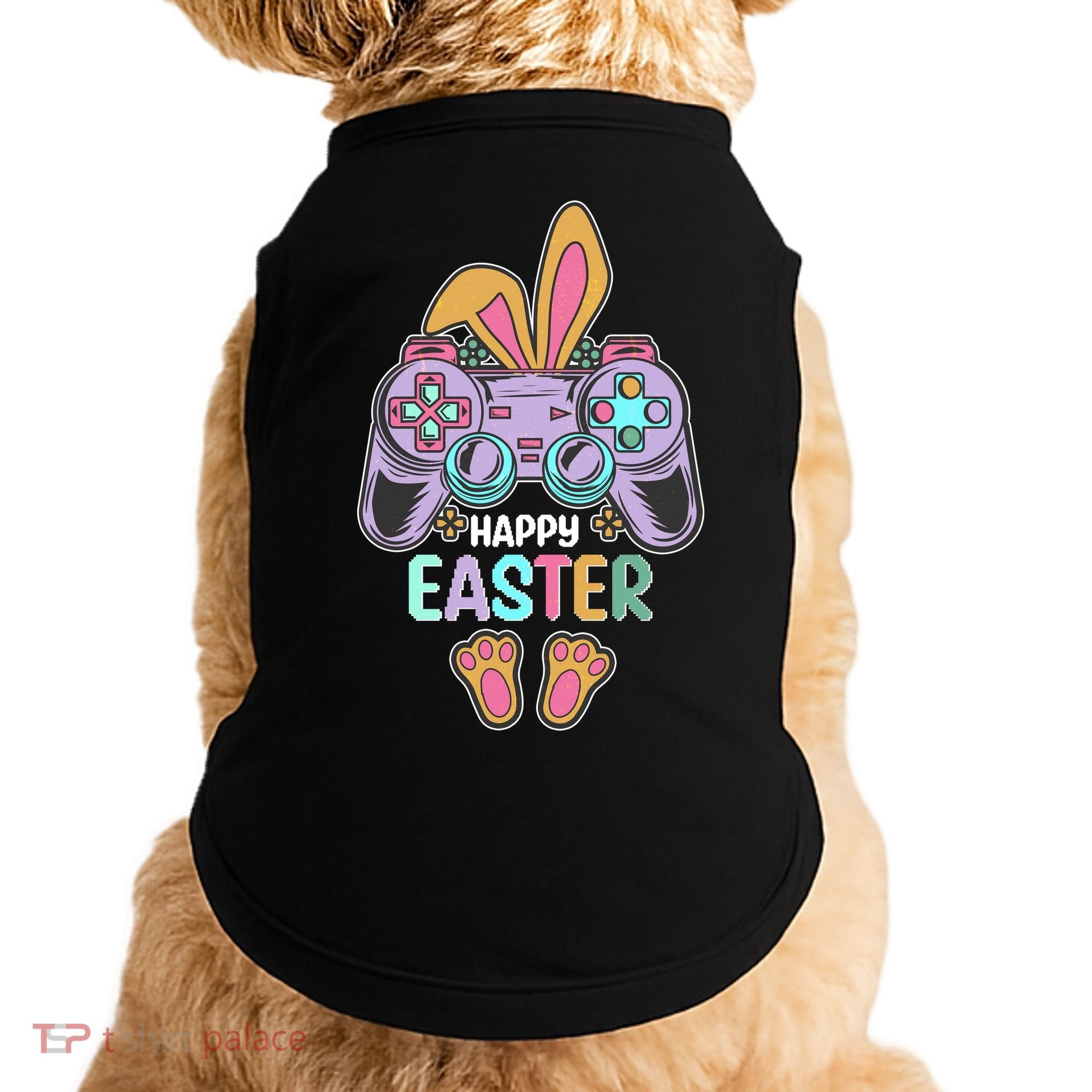 Funny Happy Easter Gamer Bunny Rabbit Controller Doggie Tank