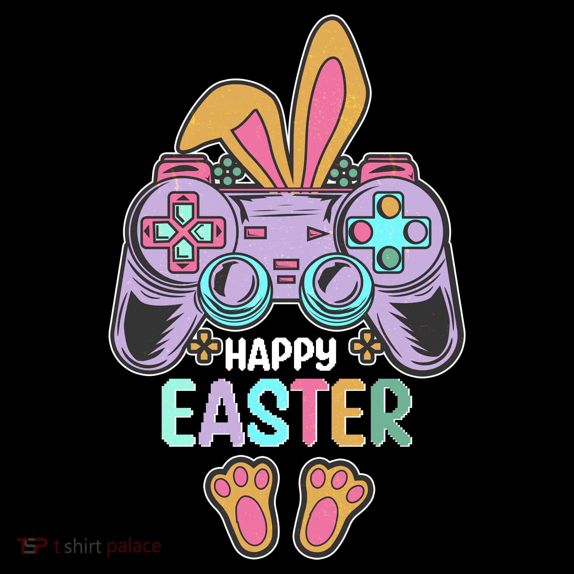 Funny Happy Easter Gamer Bunny Rabbit Controller Apron