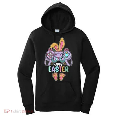 Funny Happy Easter Gamer Bunny Rabbit Controller Women's Hoodie