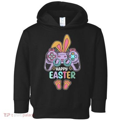 Funny Happy Easter Gamer Bunny Rabbit Controller Toddler Hoodie