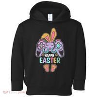 Funny Happy Easter Gamer Bunny Rabbit Controller Toddler Hoodie thumb 0
