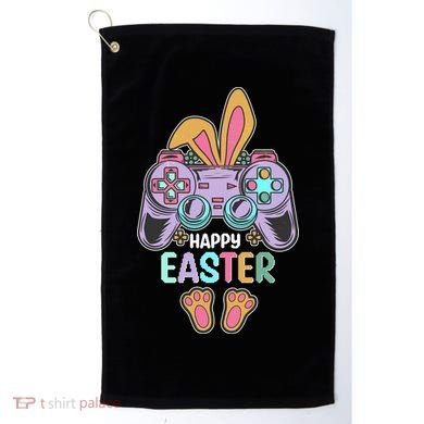 Funny Happy Easter Gamer Bunny Rabbit Controller Golf Towel