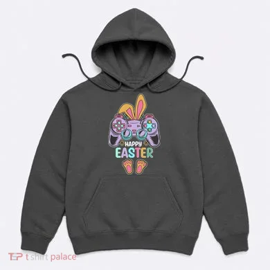 Funny Happy Easter Gamer Bunny Rabbit Controller Hoodie