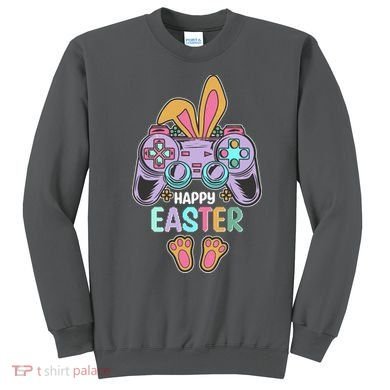 Funny Happy Easter Gamer Bunny Rabbit Controller Sweatshirt