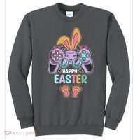 Funny Happy Easter Gamer Bunny Rabbit Controller Sweatshirt thumb 0
