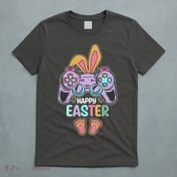 Funny Happy Easter Gamer Bunny Rabbit Controller T-Shirt thumb 5
