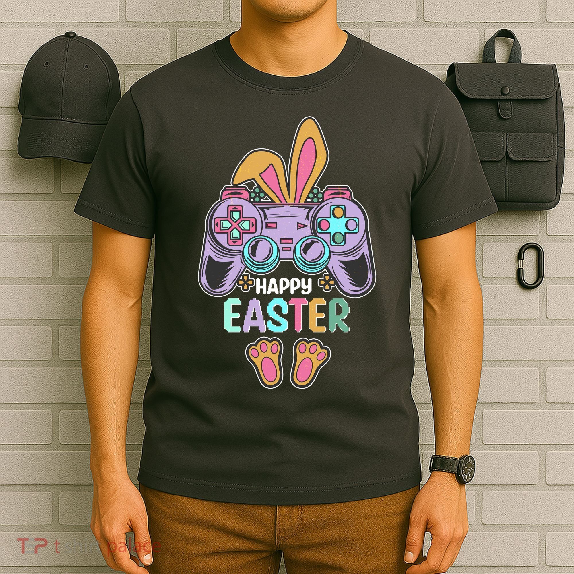 Funny Happy Easter Gamer Bunny Rabbit Controller T-Shirt