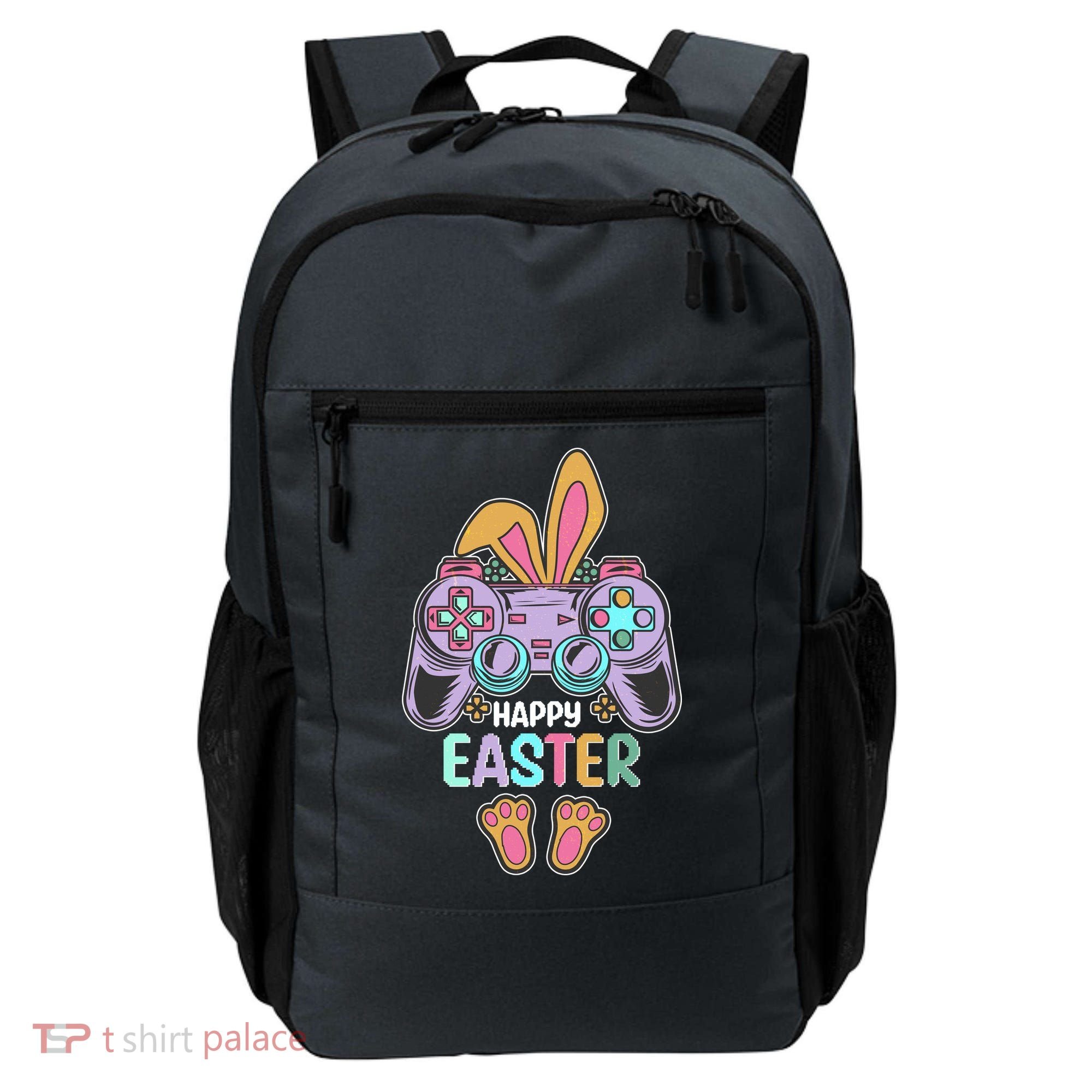 Funny Happy Easter Gamer Bunny Rabbit Controller Backpack