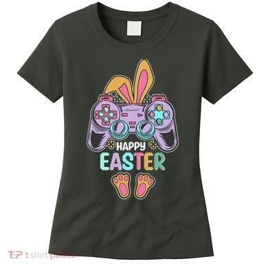 Funny Happy Easter Gamer Bunny Rabbit Controller Women's T-Shirt