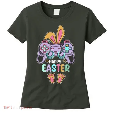 Funny Happy Easter Gamer Bunny Rabbit Controller Women's T-Shirt