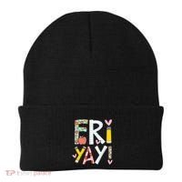 Friyay Happy Friday Funny Weekend Teacher Back To School Gift Beanie thumb 0