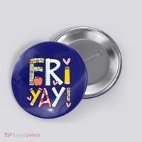 Friyay Happy Friday Funny Weekend Teacher Back To School Gift Button thumb 0