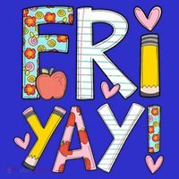 Friyay Happy Friday Funny Weekend Teacher Back To School Gift Mousepad thumb 1