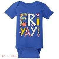 Friyay Happy Friday Funny Weekend Teacher Back To School Gift Baby Bodysuit thumb 0