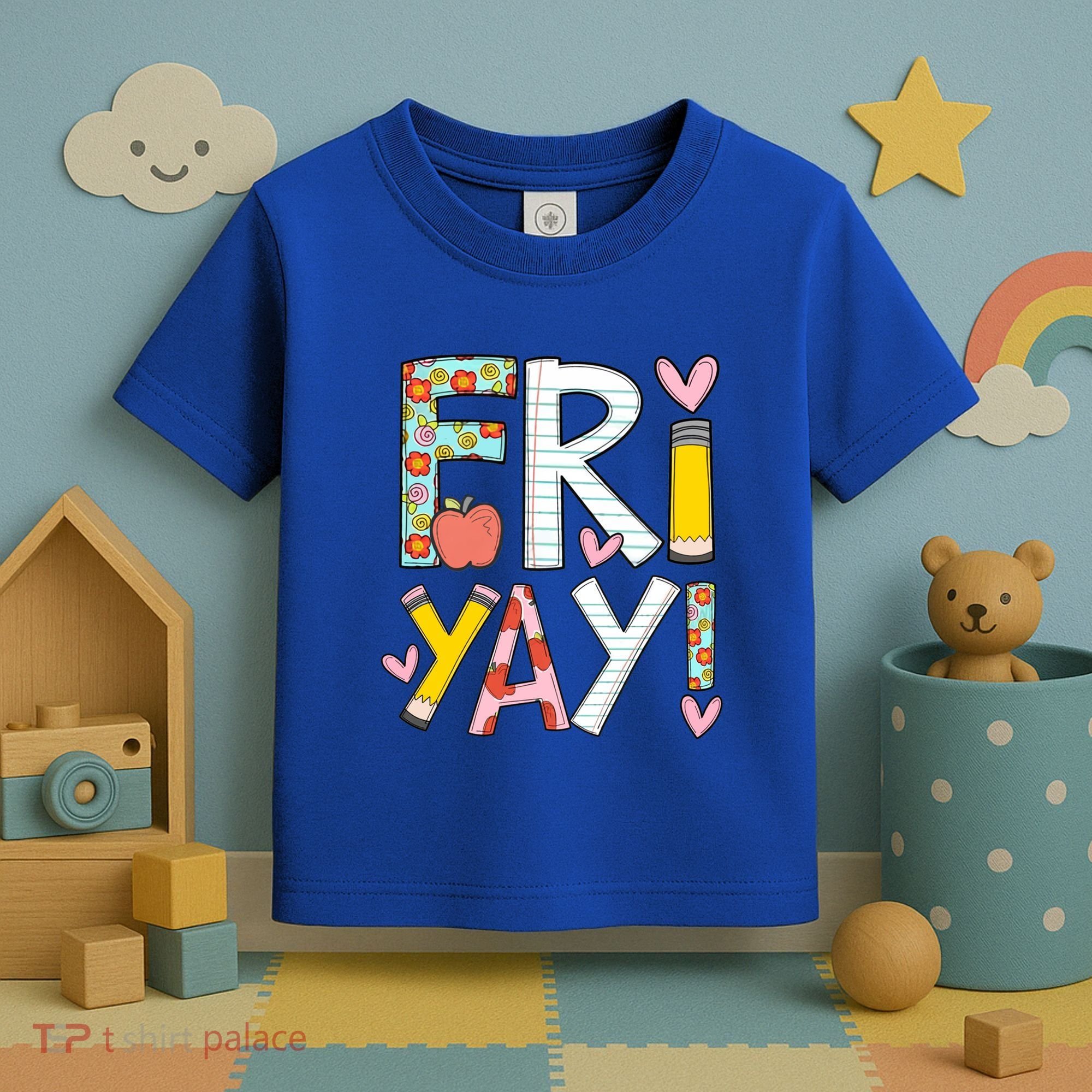 Friyay Happy Friday Funny Weekend Teacher Back To School Gift Toddler T-Shirt