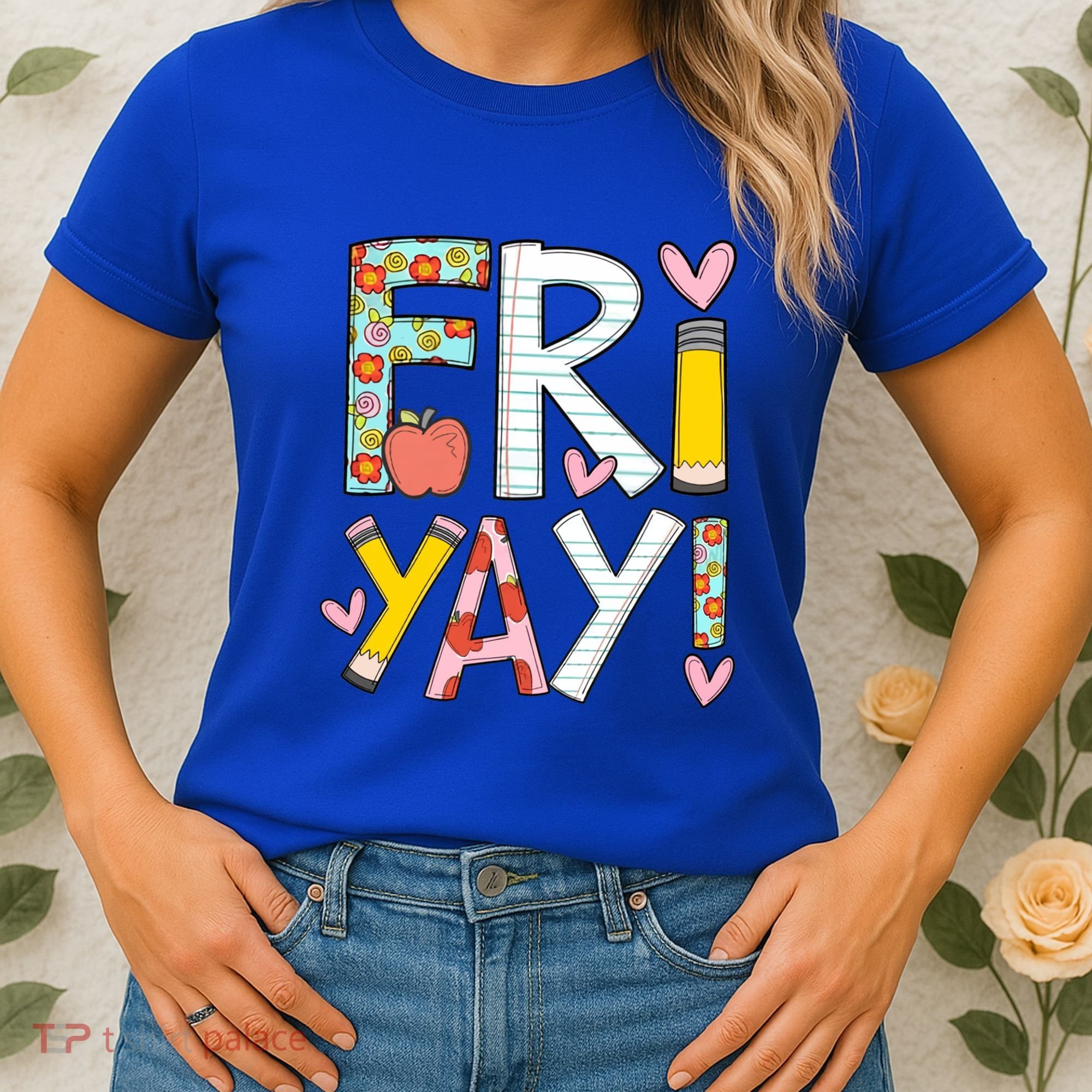 Friyay Happy Friday Funny Weekend Teacher Back To School Gift Women's T-Shirt