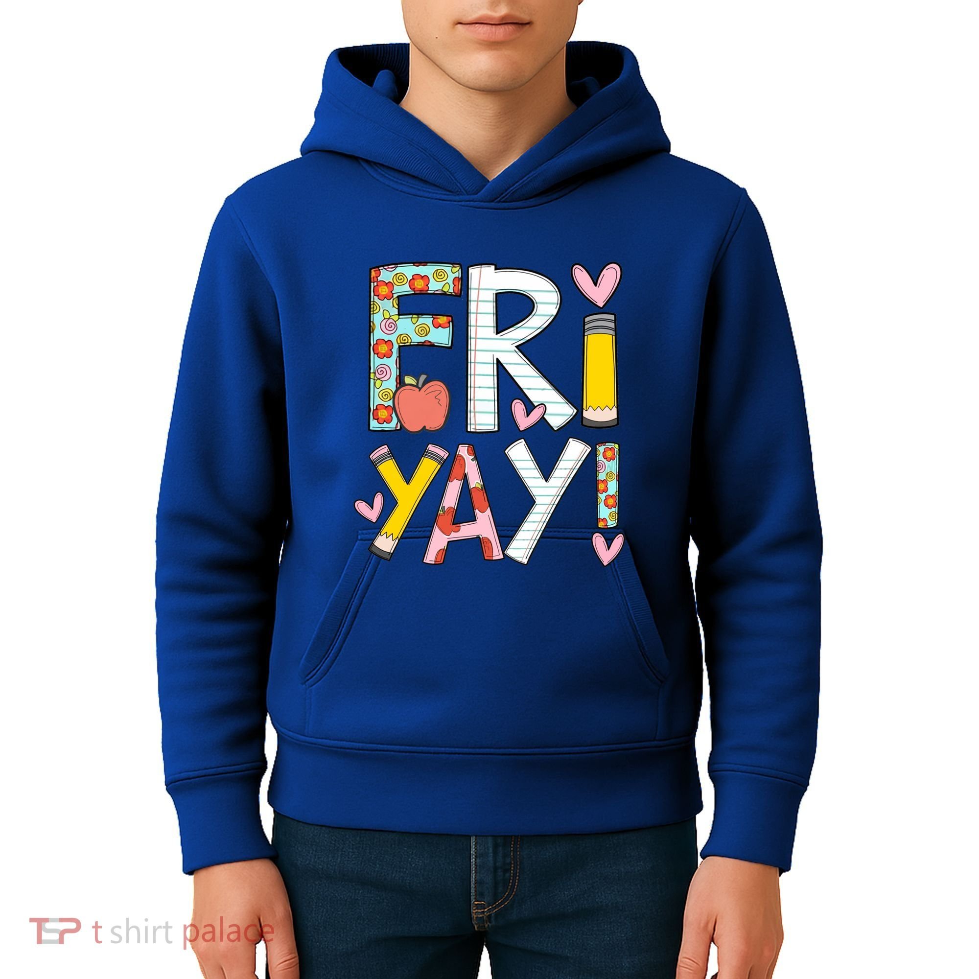 Friyay Happy Friday Funny Weekend Teacher Back To School Gift Kids Hoodie