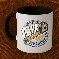 Funny Happy Father's Day No Other Papa Can Measure Up Coffee Mug thumb 2