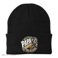 Funny Happy Father's Day No Other Papa Can Measure Up Beanie thumb 0