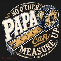 Funny Happy Father's Day No Other Papa Can Measure Up Tank Top thumb 6