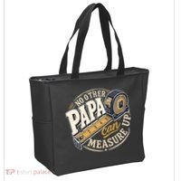 Funny Happy Father's Day No Other Papa Can Measure Up Tote Bag thumb 2