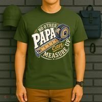 Funny Happy Father's Day No Other Papa Can Measure Up T-Shirt thumb 6