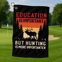 Funny Hunting Golf Towel thumb 1