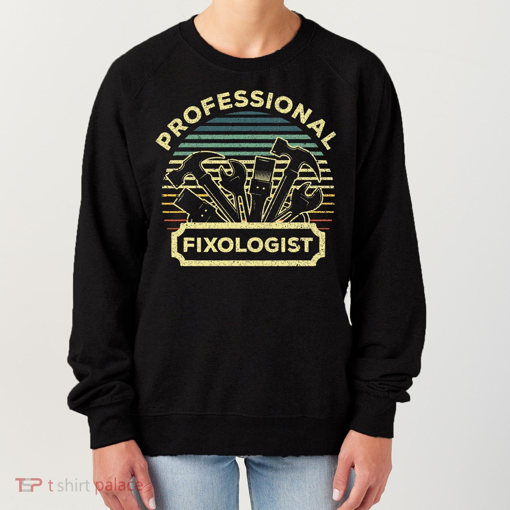 Funny Handyman For Wo Dad Fixologist Carpenter Women's Sweatshirt