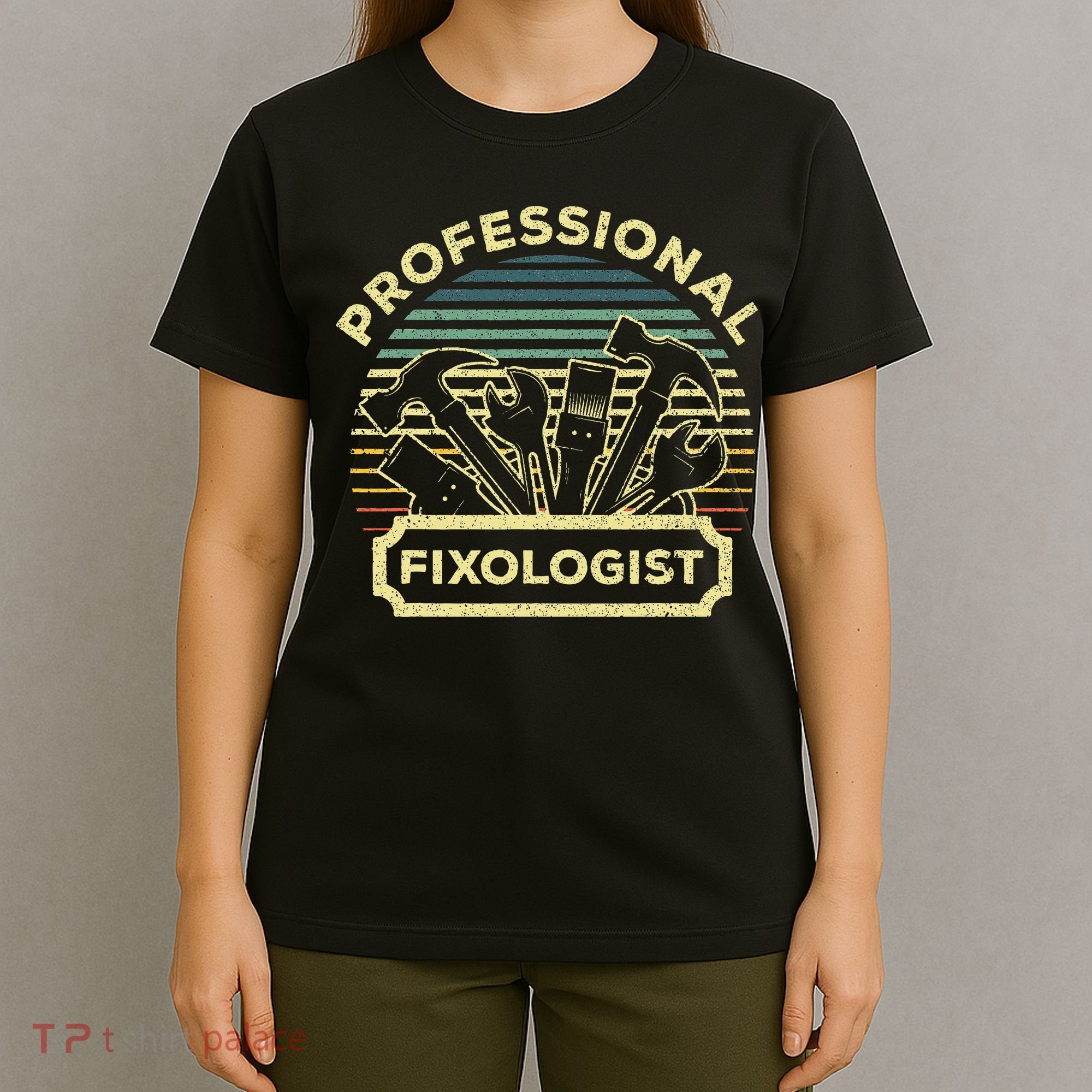 Funny Handyman For Wo Dad Fixologist Carpenter T-Shirt