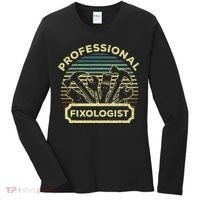 Funny Handyman For Wo Dad Fixologist Carpenter Women's Long Sleeve Shirt thumb 0