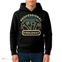 Funny Handyman For Wo Dad Fixologist Carpenter Kids Hoodie thumb 4