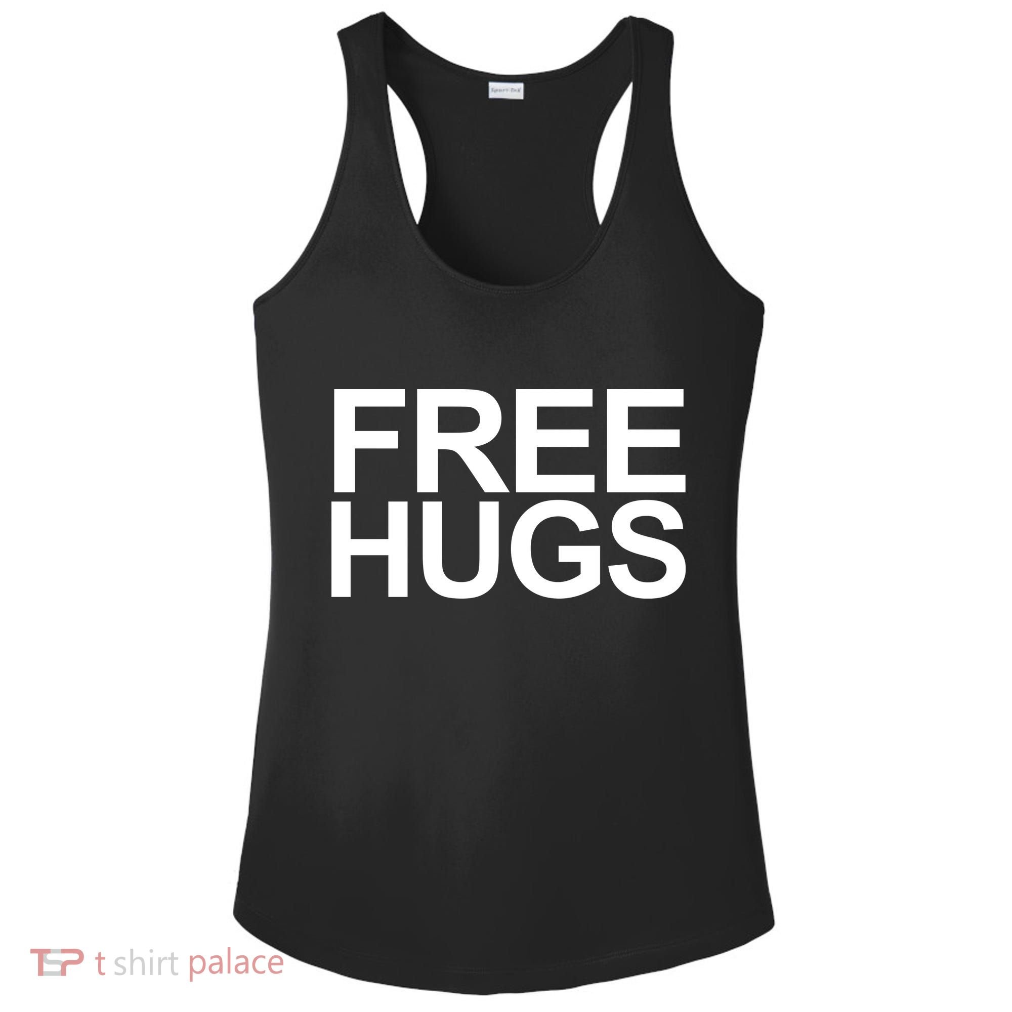 Free Hugs Ladies PosiCharge Competitor Racerback Tank