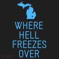 Funny Hell Freezes Michigan Michigander Great Lakes Map Gift Tumbler thumb 3