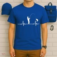 Fishing Heartbeat Funny Gift For Fishing Lovers Father's Day Gift T-Shirt thumb 6