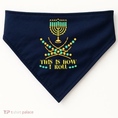 Funny Hanukkah USA-Made Doggie Bandana