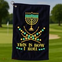 Funny Hanukkah Golf Towel thumb 1