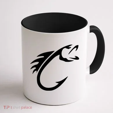 Fish Hook Coffee Mug back