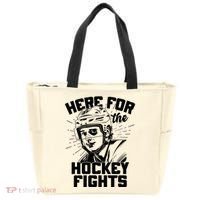 Funny Here For The Hockey Fights Tote Bag thumb 0
