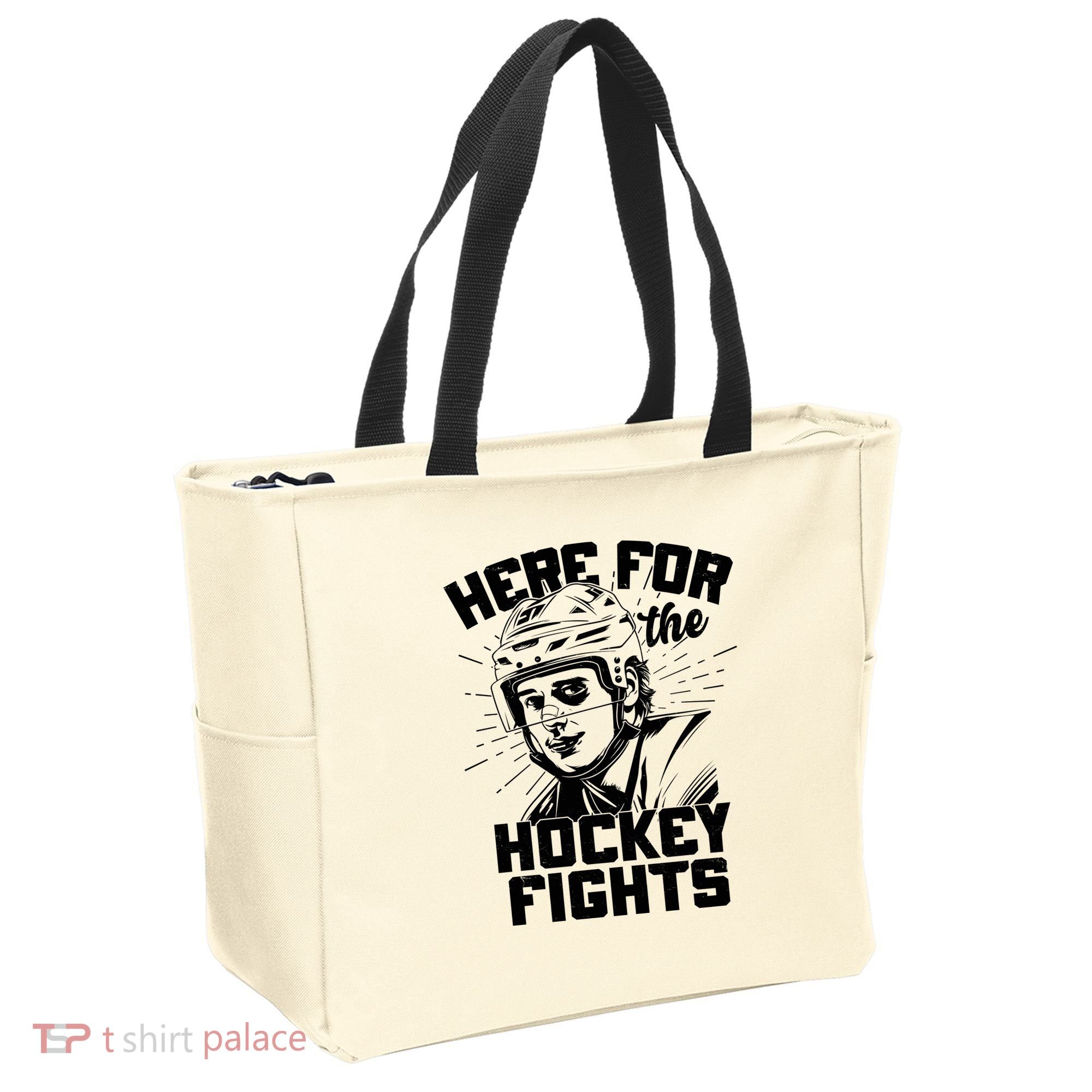 Funny Here For The Hockey Fights Tote Bag
