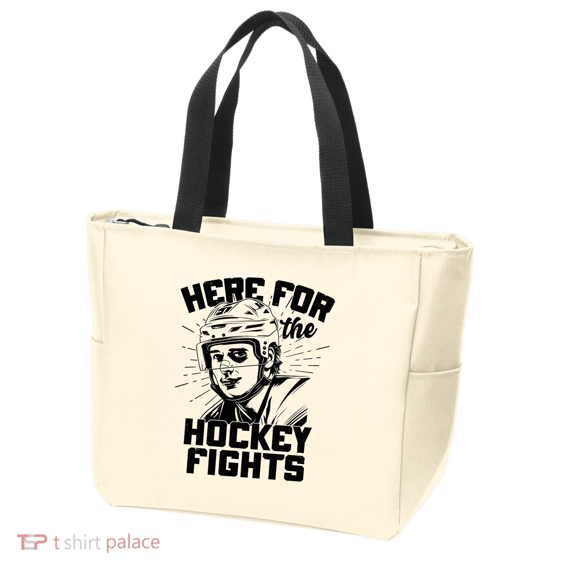 Funny Here For The Hockey Fights Tote Bag