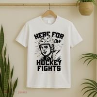 Funny Here For The Hockey Fights T-Shirt thumb 2