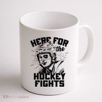 Funny Here For The Hockey Fights Coffee Mug thumb 1