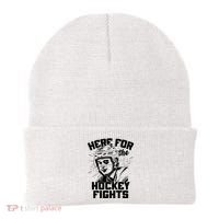 Funny Here For The Hockey Fights Beanie thumb 0